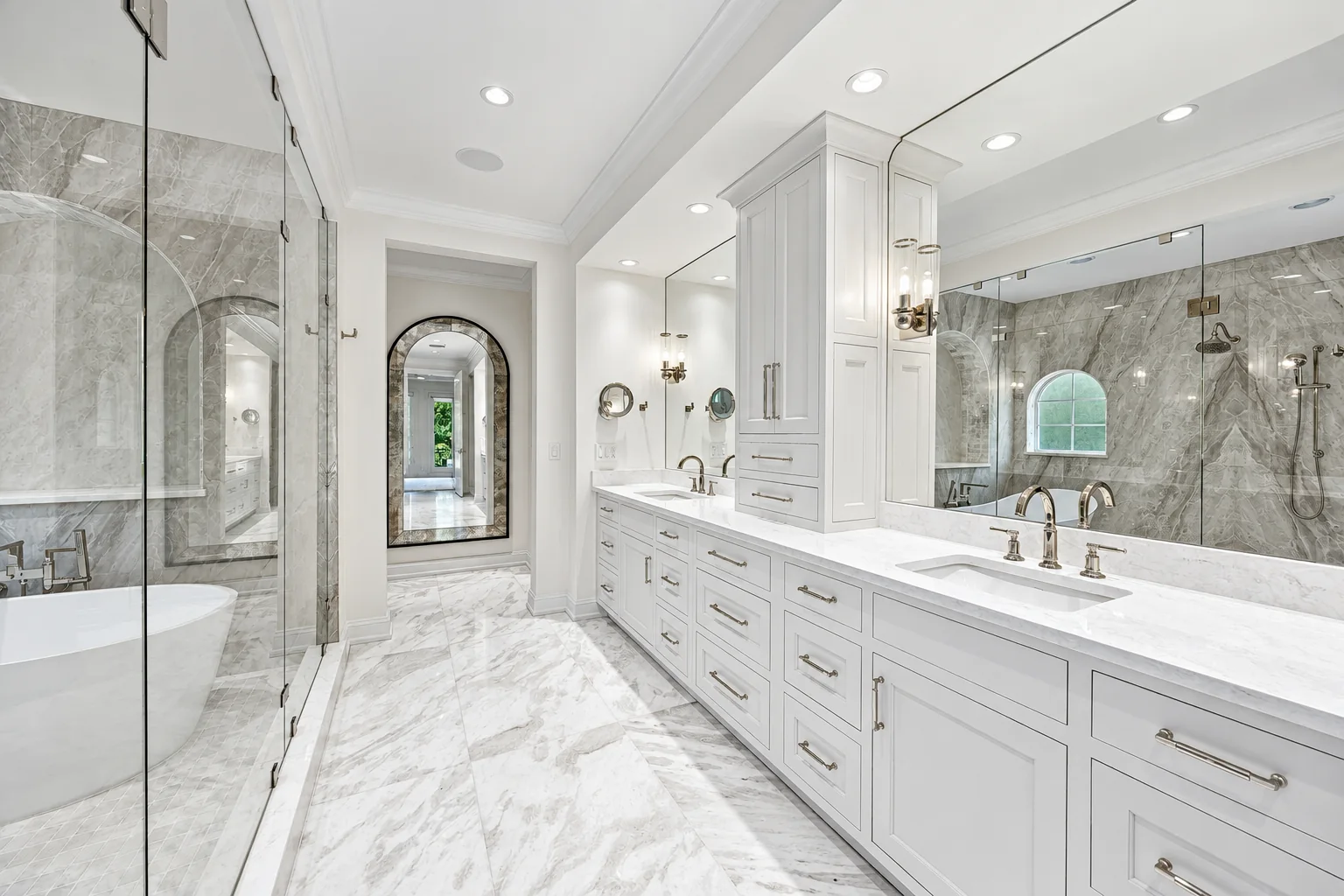 Primary bathroom vanity cabinets at the Glen Kernan Residence in Jacksonville by Finer Touch
